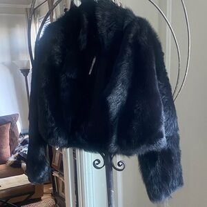 Elegant Black Fur Jacket